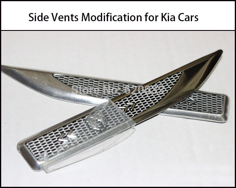 ? K2 K3 K3S ڵ ̵  ׸ Ʈ  ׼ 1  ڵ ̵ Ʈ / 1 Pair Car Side Vents Decoration for Kia K2 K3 K3S Cars Side Shark Grills Vents Modific